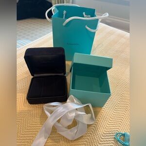 Tiffany & Co. Turquoise Box with Black Jewelry Case.